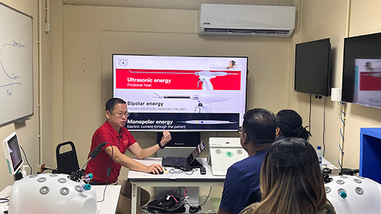 培訓現場。第18期援圭亞那醫療隊供圖